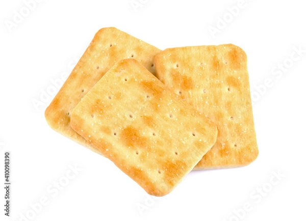 Fototapeta Crispy cracker isolated on white background