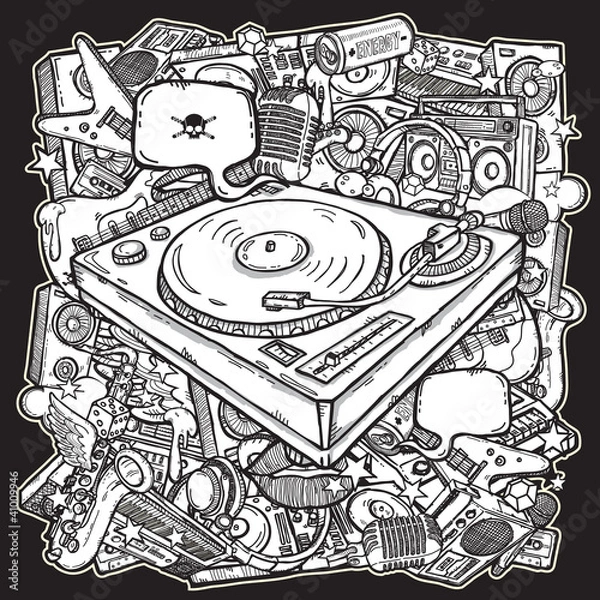 Obraz Music background in color