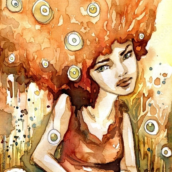 Obraz siedząca kobieta