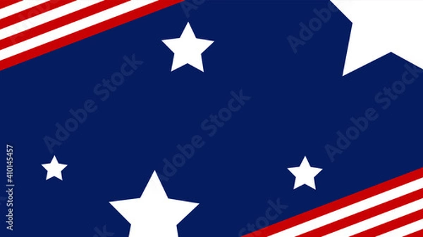 Fototapeta USA Patriotic Abstract Background Vector Illustration with Copy Space, United States American Flag Stars and Stripes Background, US Freedom Border Background Texture