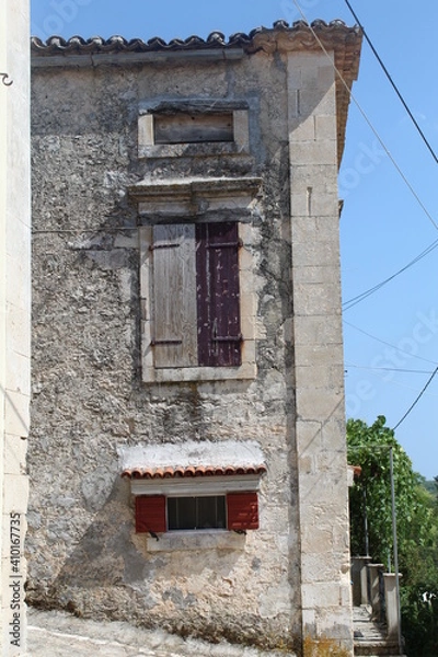Fototapeta old house with windows