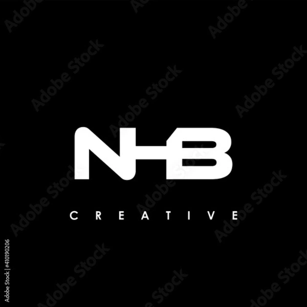 Fototapeta NHB Letter Initial Logo Design Template Vector Illustration