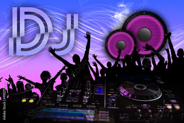 Obraz Music Studio DJ Speaker Background