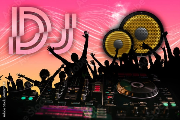 Obraz Music Studio DJ Speaker Background