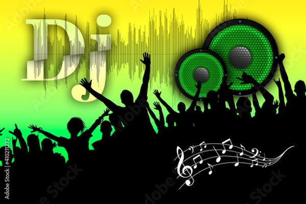 Obraz Music Studio DJ Speaker Background