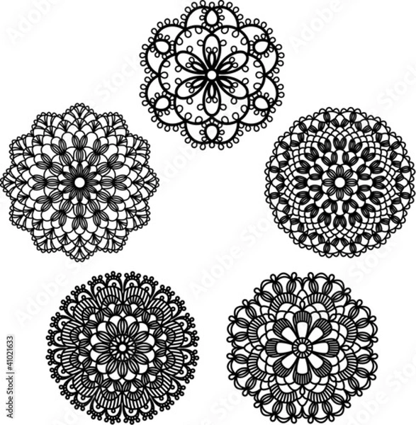 Obraz レース編みのドイリー模様