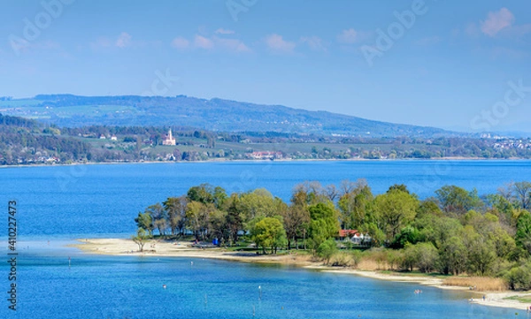 Fototapeta view of lake country