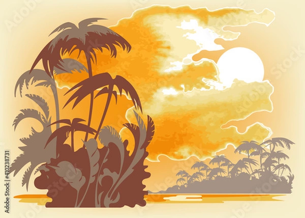 Obraz Tropical sunset