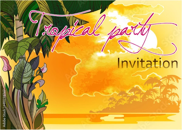 Obraz Summer party poster