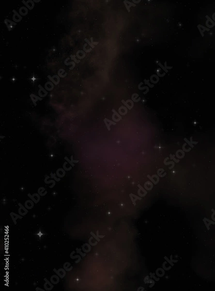 Fototapeta Star field in galaxy space with colorful nebula. Sci fi background of deep space. Ethereal wallpaper.