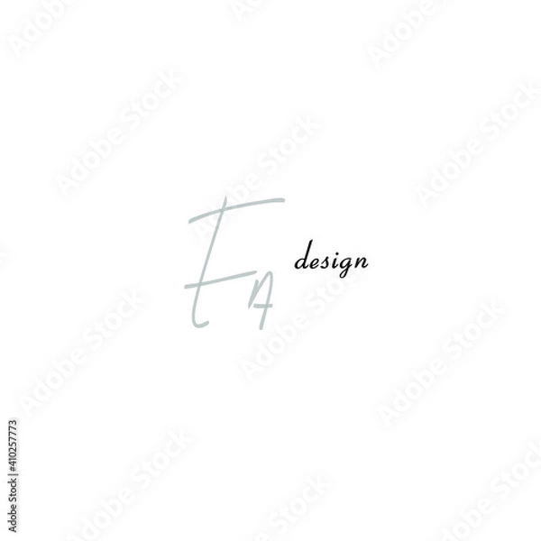 Fototapeta FA design isolated white logo initials