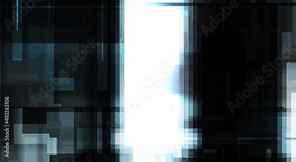 Fototapeta Futuristic abstract geometric wallpaper. Geometrical colorful shapes. Rectangular shapes background. Digital illustration of a tech layout.