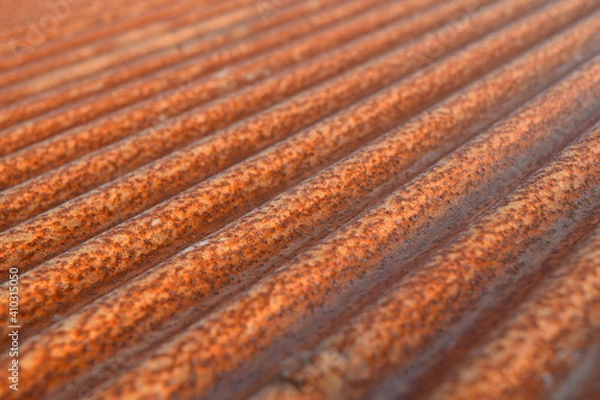 Fototapeta 錆びた波トタン