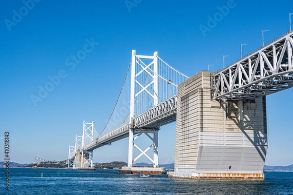 Fototapeta 瀬戸大橋記念公園から瀬戸大橋を望む