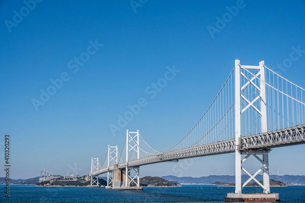 Fototapeta 瀬戸大橋記念公園から瀬戸大橋を望む