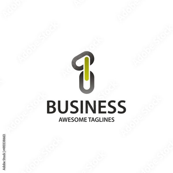 Fototapeta abstract link logo.good logo for business data, technology, or connection logo