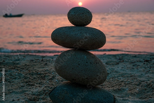 Obraz zen stones on the beach