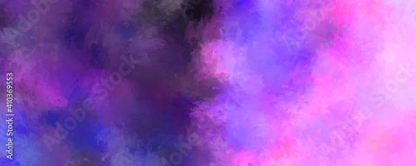 Fototapeta Abstract background of colorful brush strokes. Brushed vibrant wallpaper. Painted artistic creation. Unique and creative illustration.