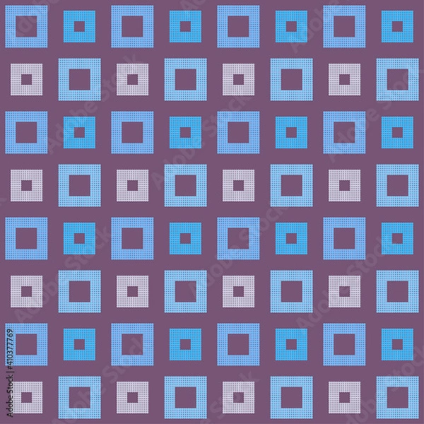 Fototapeta Geometric shapes from points. Mexican plaid. Seamless pattern. Design with manual hatching. Textile. Ethnic boho ornament. Vector illustration for web design or print.