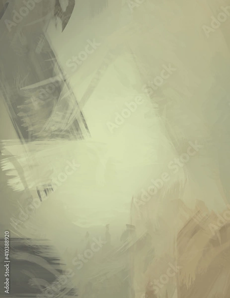 Fototapeta 2D illustration of colorful brush strokes. Decorative texture painting. Vibrant paint pattern backdrop.