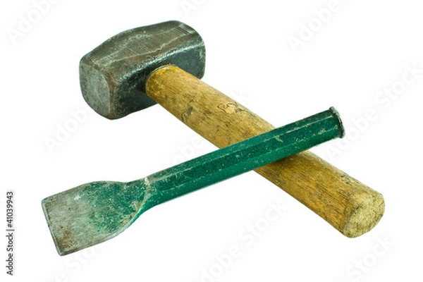 Fototapeta Hammer and chisel