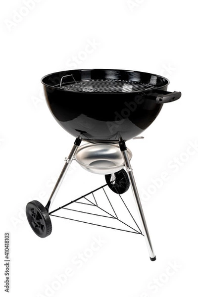 Obraz New black Charcoal grill isolated on white background