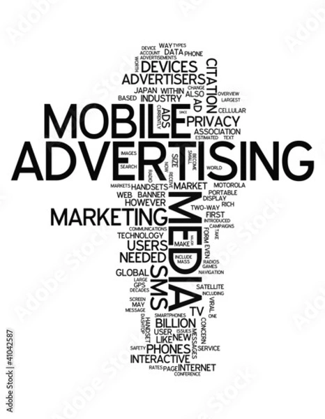 Fototapeta Word Cloud "Mobile Advertising"