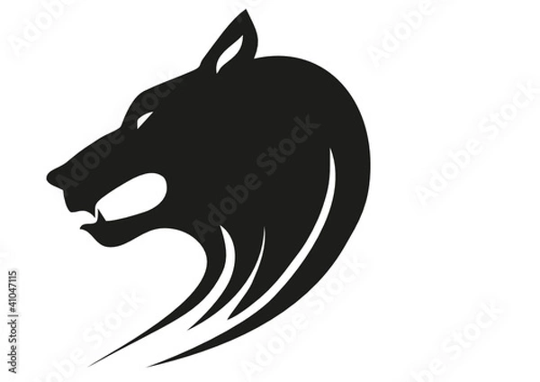 Obraz Tribal wild wolf. Tattoo style vector.