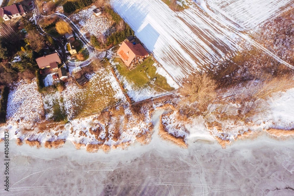Obraz Frozen river in winter