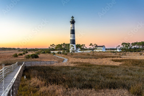 Obraz Bodie Island Lighthouse is located at the northern end of Cape Hatteras National Seashore, North Carolina.