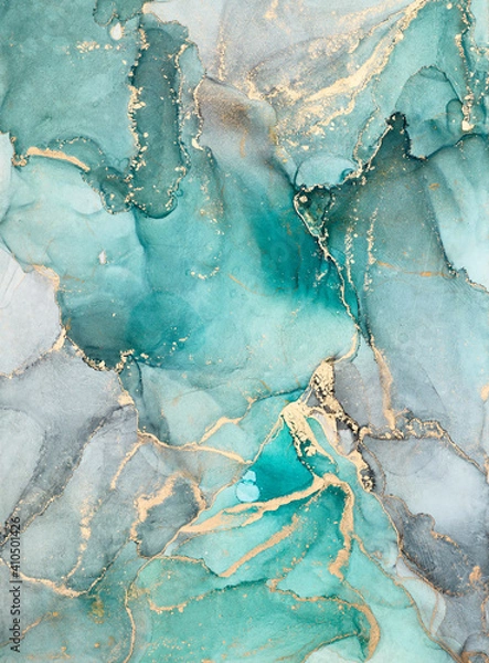 Obraz Alcohol ink art.Mixing liquid paints. Modern, abstract colorful background, wallpaper. Marble texture.Translucent colors