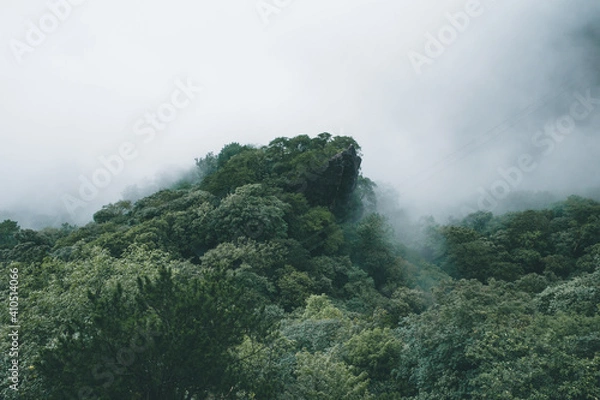 Obraz Mountain covered by clouds on top of Wugong Mountain in Jiangxi, China