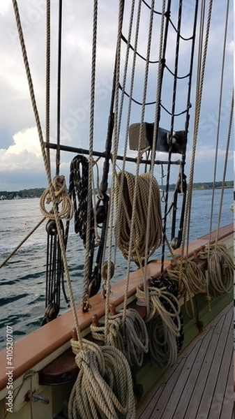 Obraz ropes on a sailboat
