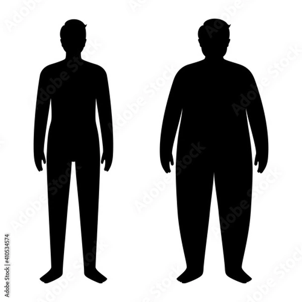Obraz Obese and normal man