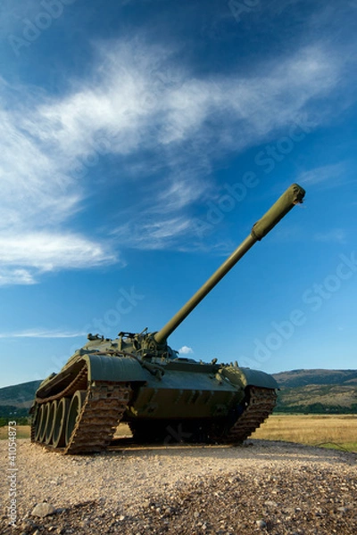 Obraz exhibited a tank T-55
