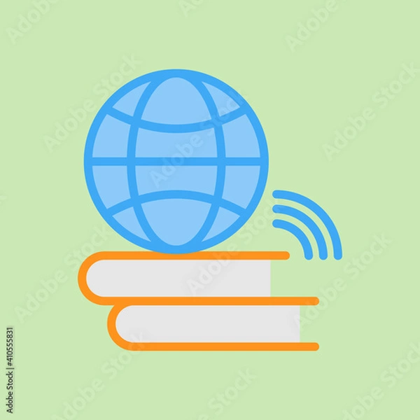 Fototapeta Flat design global education. Vector Illustration for mobile app, website.