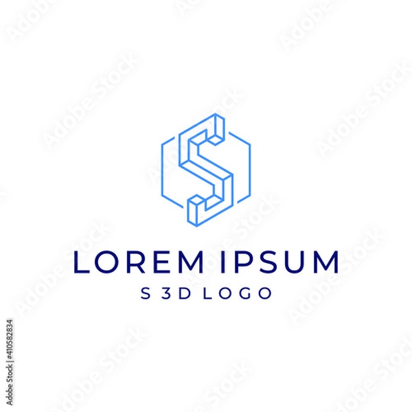 Obraz S 3D logo vector modern simple design concepts