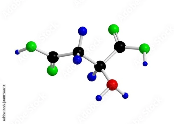 Fototapeta Molecular structure of aspartic acid