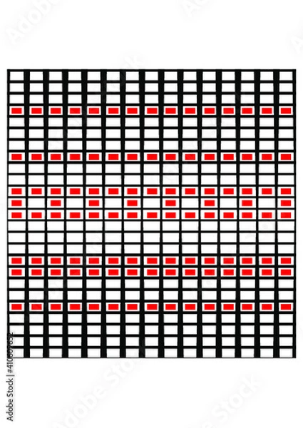 Fototapeta Seamless striped pattern of retro colors. Seamless chevron background. Vector art deco. Vintage wallpaper, print packaging, textiles