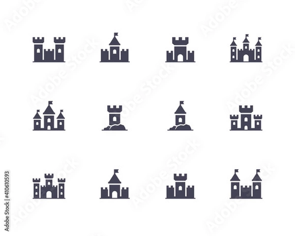 Obraz Castle icons.
