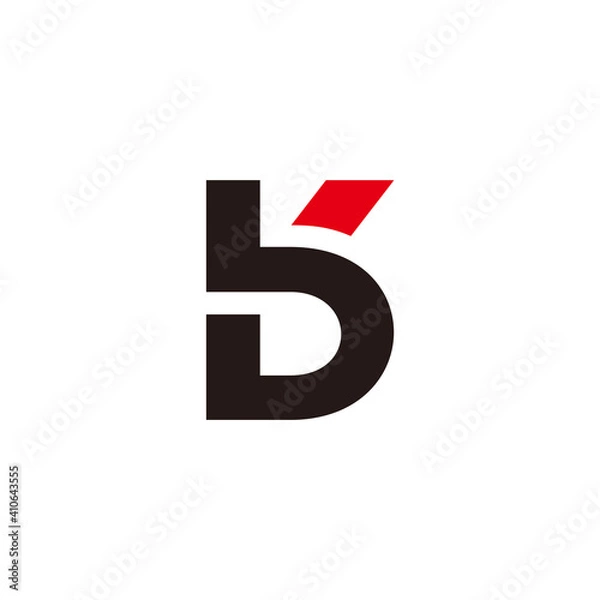 Obraz letter bk linked geometric simple flat line logo vector
