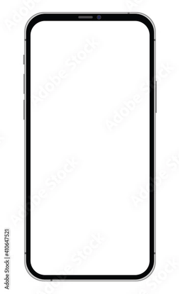 Obraz Modern smartphone on white background