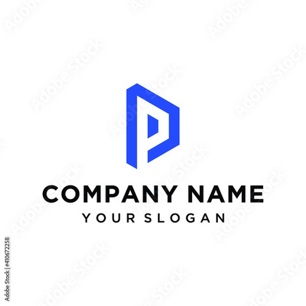 Obraz Modern letter DP or PD logo design