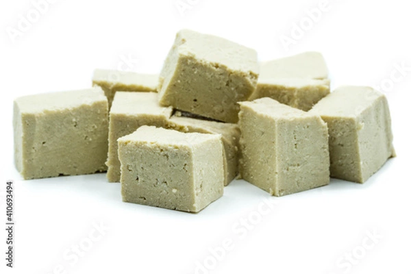 Fototapeta Tofu isolated on white background