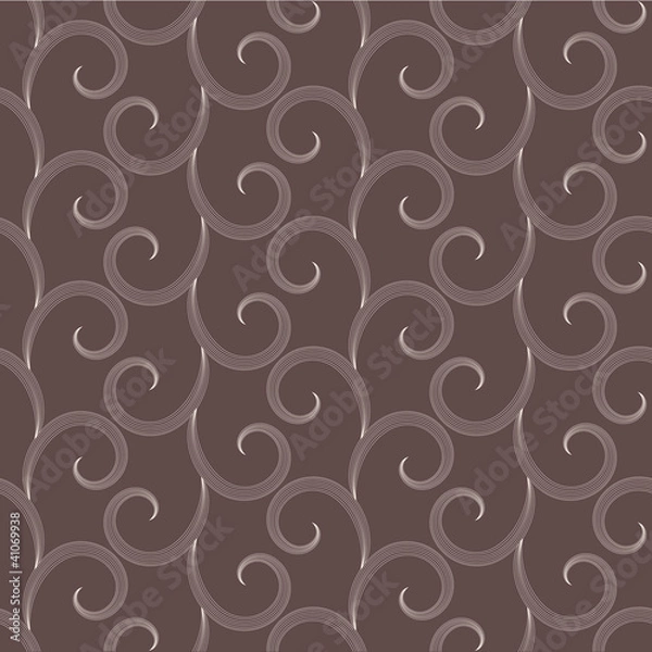 Fototapeta Vector seamless pattern with swirles
