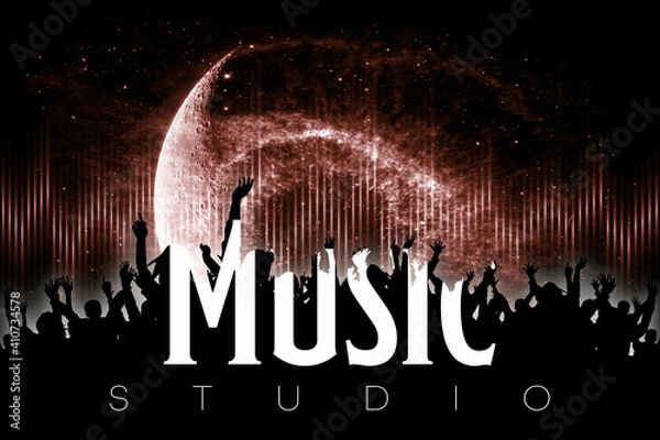 Obraz Music Studio DJ Speaker Background