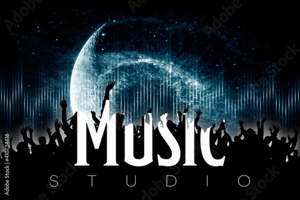 Obraz Music Studio DJ Speaker Background
