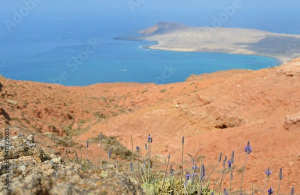 Obraz red rocks and sea
