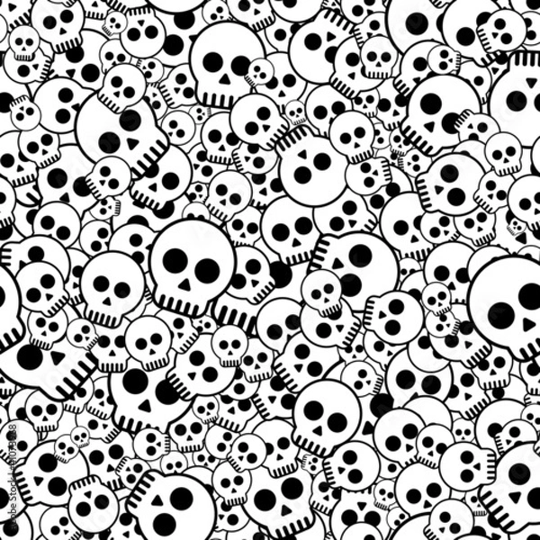 Obraz seamless pattern with skulls, vector