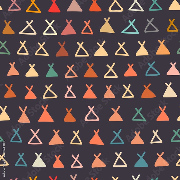 Fototapeta Simple abstract shape repeat pattern design